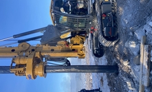  An XR80E rotary drilling rig from XCMG working at extremely high-latitude climate inside the Arctic Circle