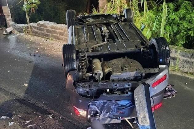 Car Crashes, Overturns, Police Seek Driver