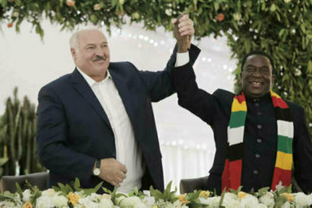 Presidents swap stuffed lion for tractor
