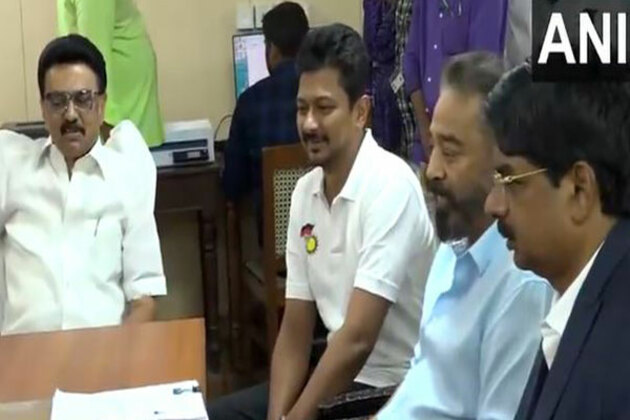 MNM chief Kamal Haasan files his nomination for Rajya Sabha at TN Secretariat in presence CM Stalin