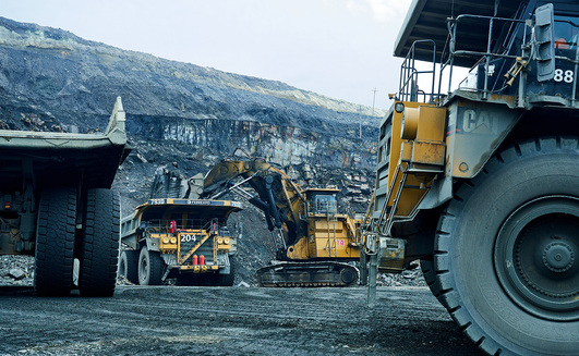 Heavy equipment at Ferrexpo's Poltava mine