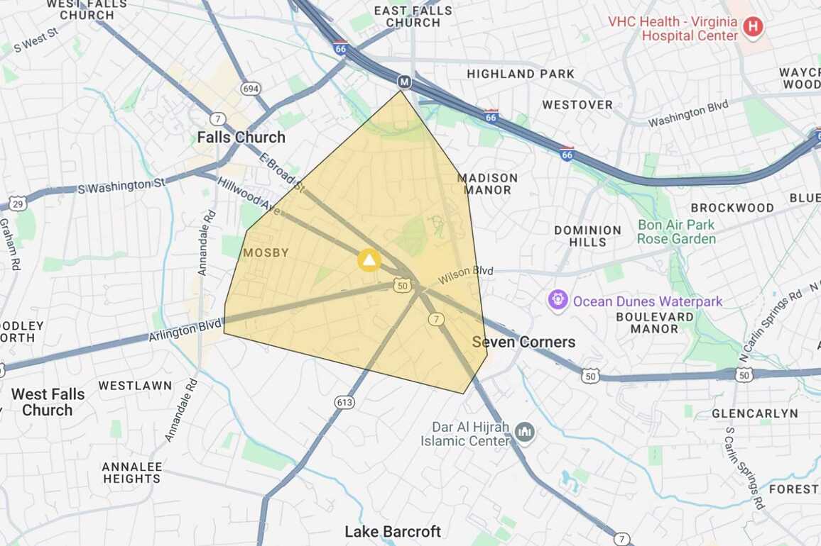 Power outage reported in Falls Church and parts of Arlington