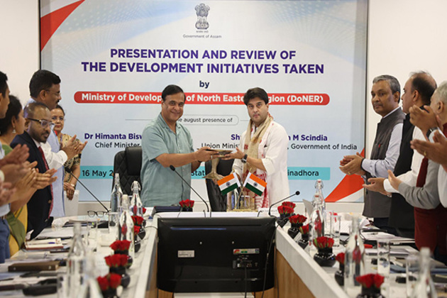 DoNER Minister Jyotiraditya Scindia reviews ministry's work in Assam