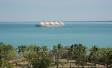 An LNG tanker off Darwin