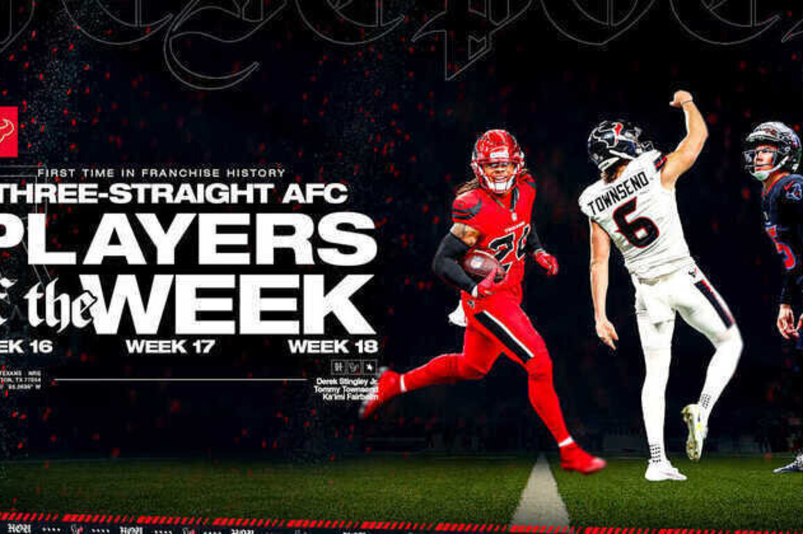 Three Straight AFC Player of the Week Honors in H-Town