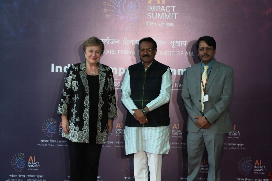 IMF Chief Kristalina Georgieva arrives in Delhi for India AI Impact Summit