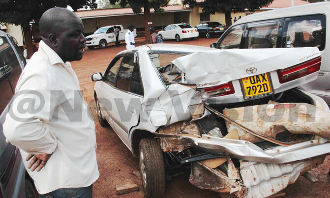 Kenyan driver held for smashing car in Lira Kenyan driver held for smashing car in Lira