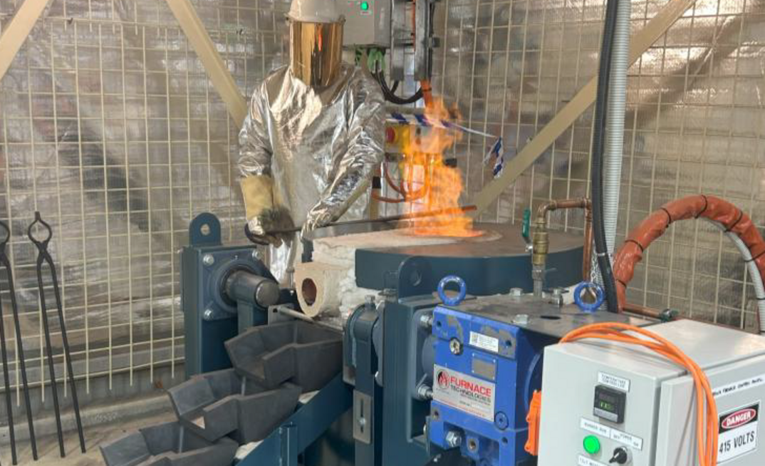 A trial gold pour at Blackjack