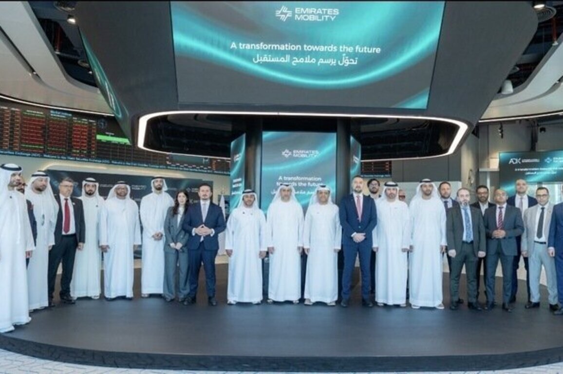 Emirates Mobility rings ADX bell, unveils new corporate identity