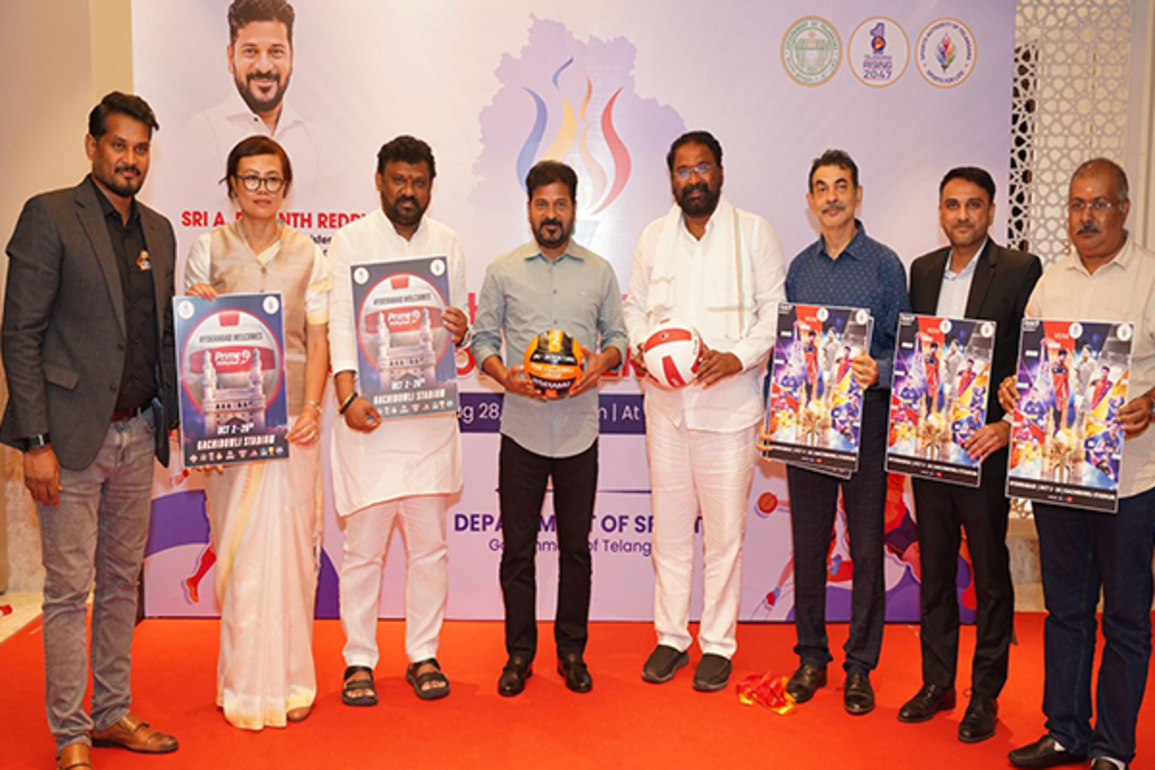 Telangana CM extends support to Prime Volleyball League as Hyderabad gears to host Season 4