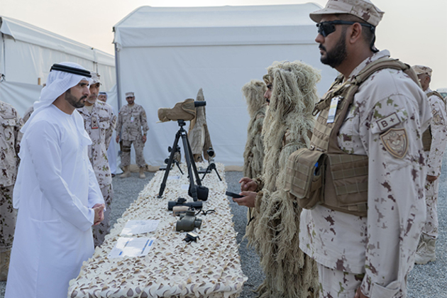 Hamdan bin Mohammed witnesses display of skills of National Service Programme recruits