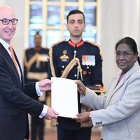 Austrian Ambassador Robert Zischg presents credentials to President Murmu