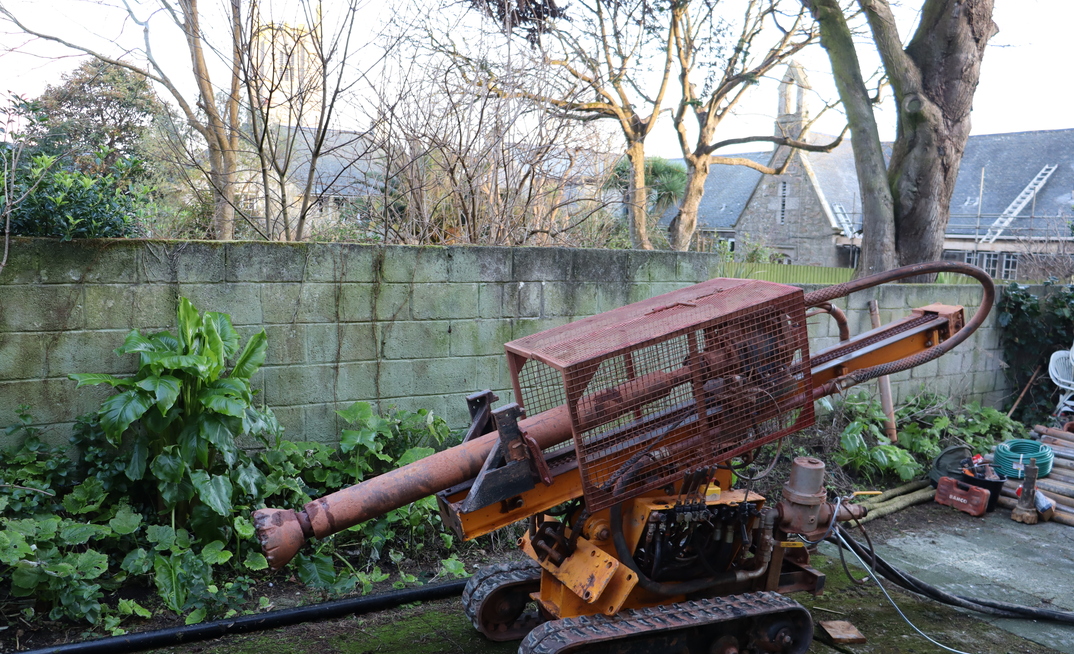 On a retrofit ground source heating project in Cornwall, Kensa had to transport the drill rig through the building to reach the drilling location