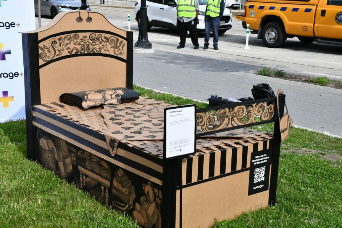 Cardboard Beds Dramatize Hidden Crisis   Urban Milwaukee