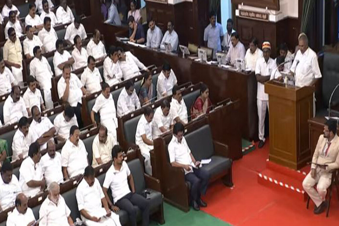 Drama in TN Assembly as Guv walks out without delivering opening address; CM Stalin says "disrespect", AIADMK stage protest