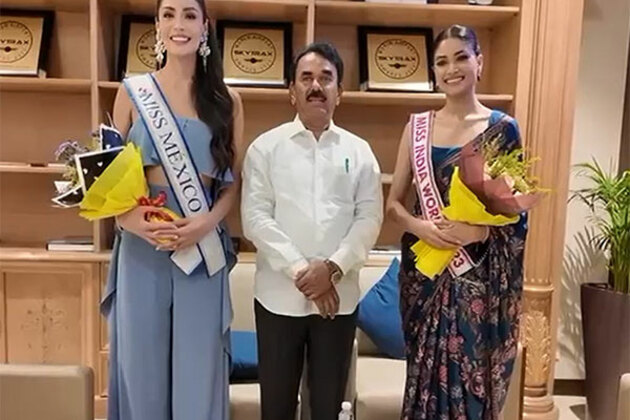 Hyderabad: Minister Jupally Krishna Rao oversees welcome preparations, meets Miss India, ahead of 72nd Miss World pageant