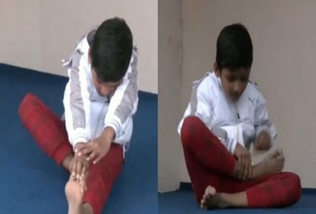 Young mountaineer from Gurugram Heyansh Yadav visits Maha Kumbh; performs yoga