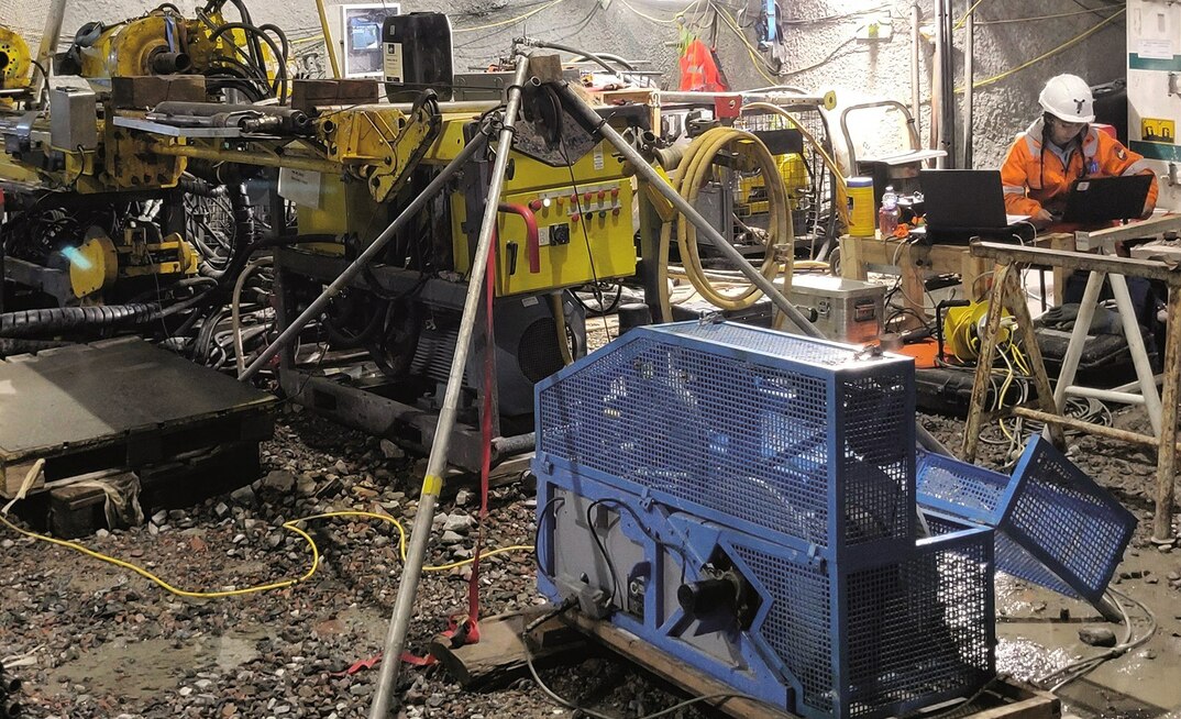 Underground logistics proved to be a challenge for Robertson Geo while logging borehole data for the Coire Glas hydroelectric scheme
