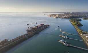 Gladstone multi commodity port in Queensland. 