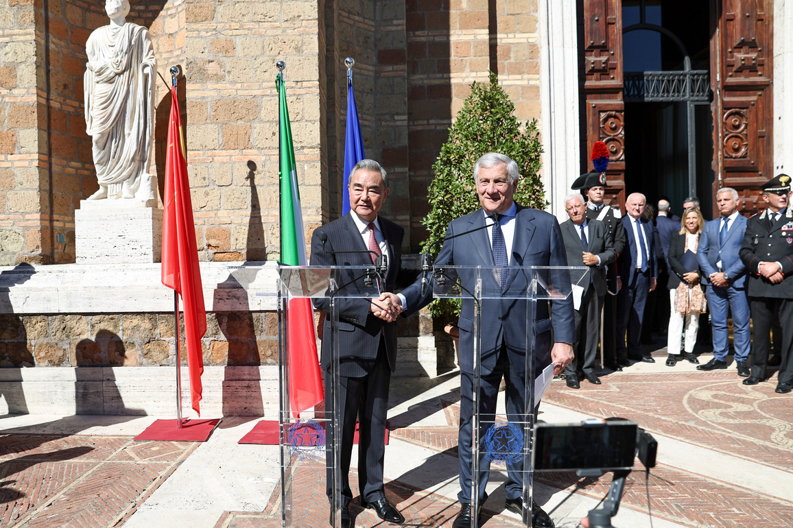ITALY-ROME-CHINA-WANG YI-FM-MEETING-PRESS
