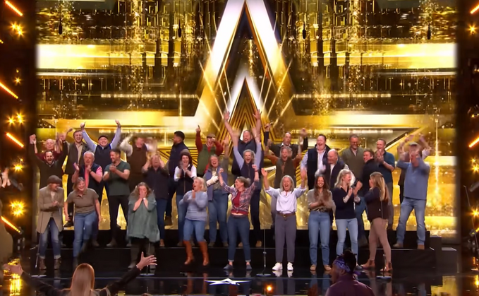The Farmers Choir receive the golden buzzer on Britain's Got Talent