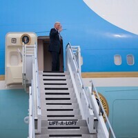 Trump gives signature fist pump, final wave as he departs China after historic visit