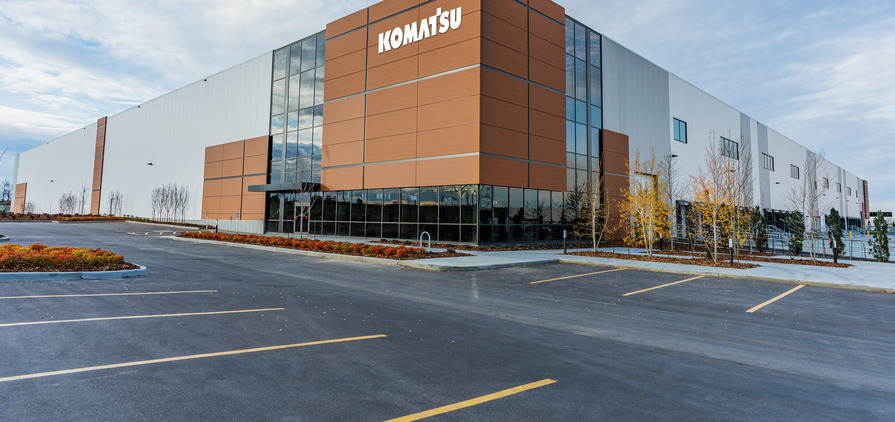 Komatsu’s new full-service distribution centre in Edmonton, Alberta, Canada, is set to open early 2026