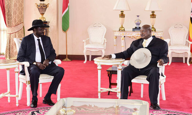 Museveni, Kiir hold private talks at Entebbe Museveni, Kiir hold private talks at Entebbe
