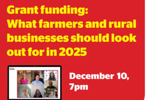 Join our free grant funding webinar: What farmers and rural businesses should look out for in 2025