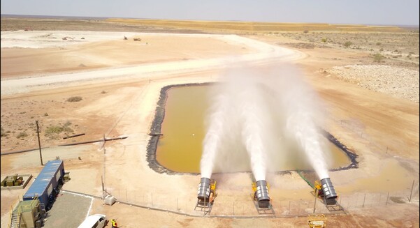 Three Evaporators in operation, Prieska, Orion Minerals