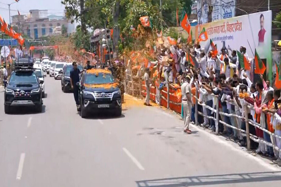 PM Modi holds roadshow in Patna after Bihar Cabinet expansion programme
