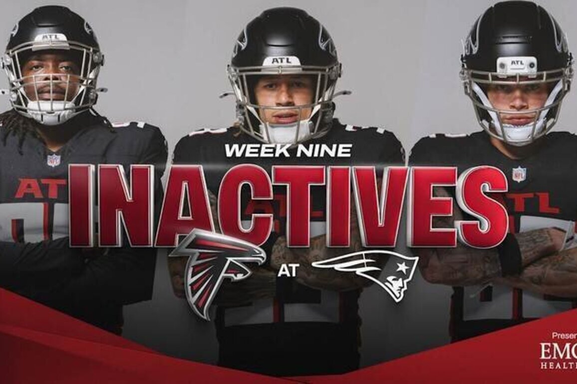 Atlanta Falcons inactives vs. New England Patriots