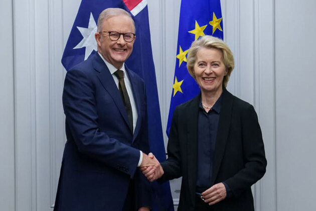 EU President Ursula von der Leyen to visit Australia from March 23 to 25