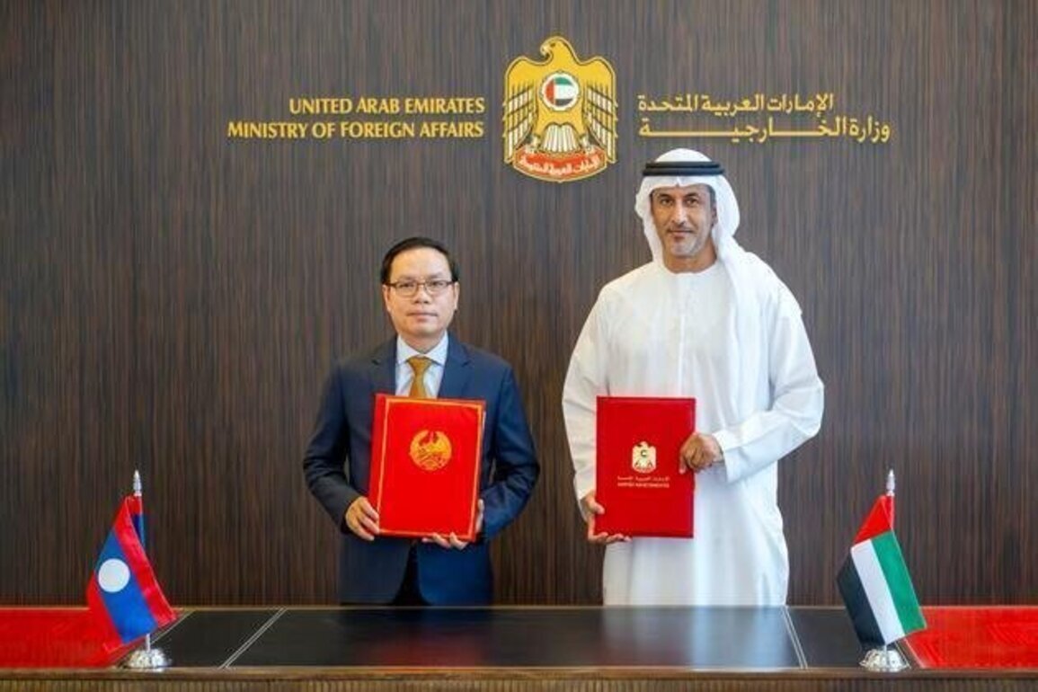 Saeed Al Hajeri receives Deputy Foreign Minister of Laos as MoU signed between two countries
