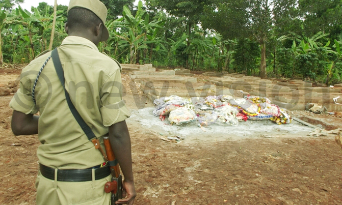 Ssemwanga family asked us to protect grave - Police Ssemwanga family asked us to protect grave - Police