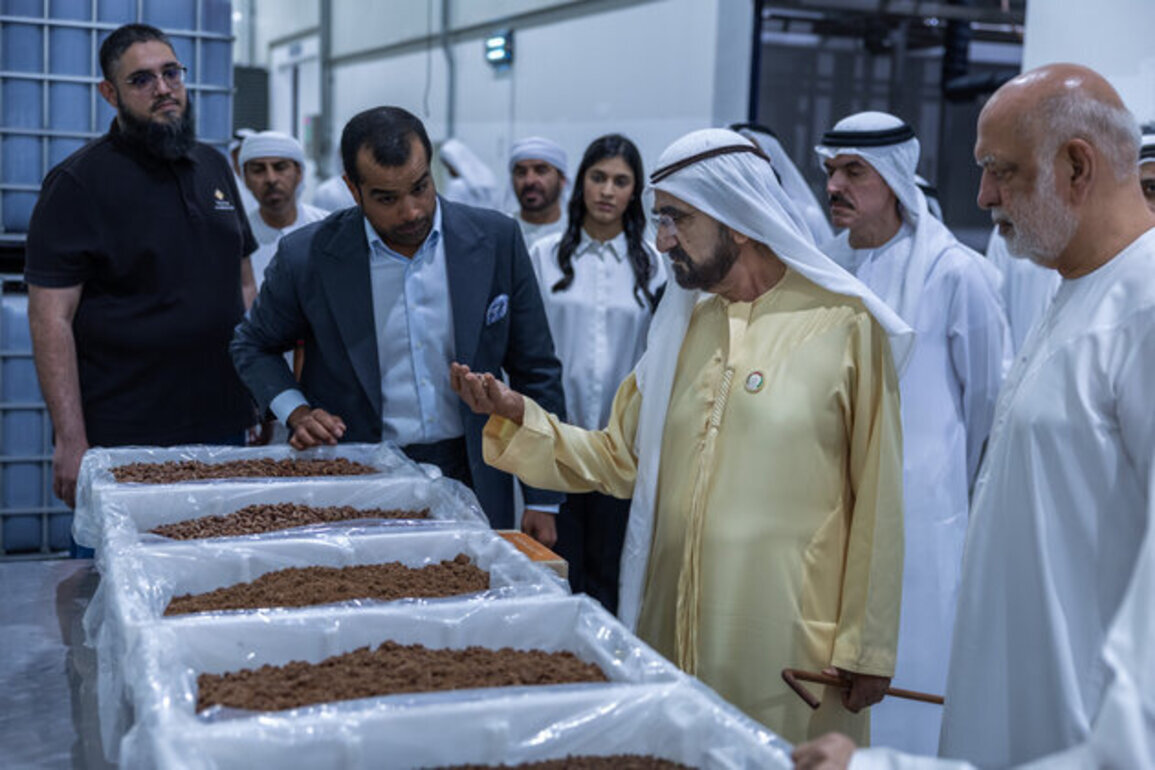 Mohammed bin Rashid visits world's largest privately owned dates factory at Dubai Industrial City