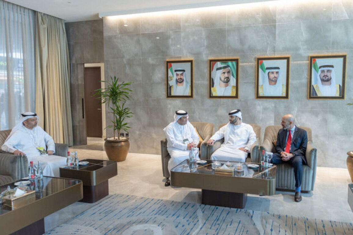 Mansoor bin Mohammed meets with President of Rush University System for Health