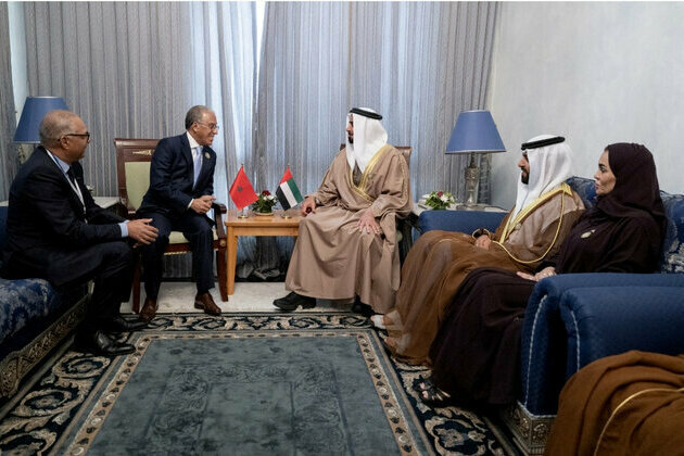 Saif bin Zayed meets Morocco's Permanent Representative to Arab League in Tunisia