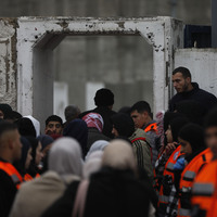 MIDEAST-RAMALLAH-CHECKPOINT-PRAYER