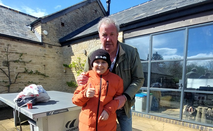 Joshua Barrier meeting, the one and only, Jeremy Clarkson at Diddly Squat Farm