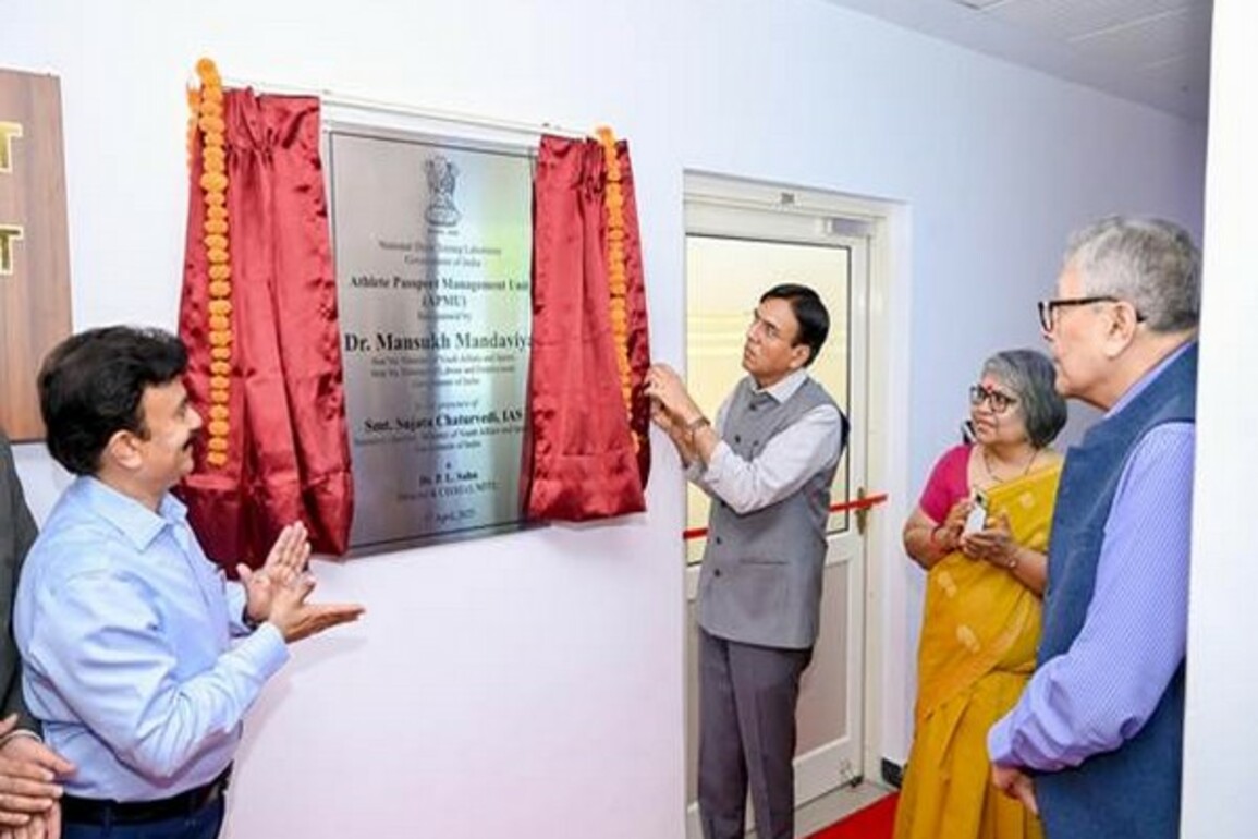 Sports Minister Mansukh Mandaviya inaugurates Athlete Passport Management Unit at National Dope Testing Laboratory