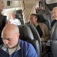 Joe Biden flies on American Airlines from Reagan National Airport
