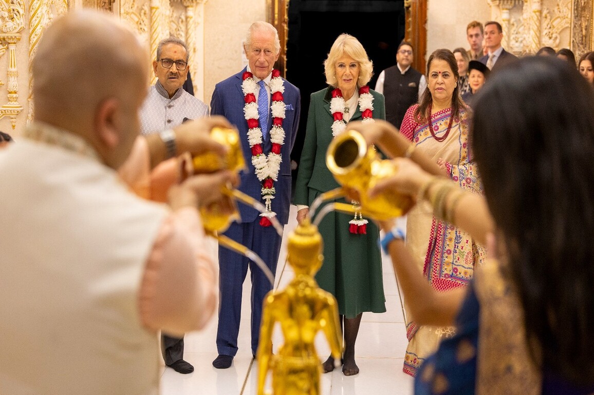 King Charles, Queen Camilla visit BAPS Temple in Neasden to mark its 30th anniversary