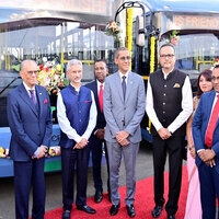 EAM Jaishankar hands over 90 electric buses to Mauritius PM, highlights "green partnership"