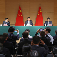 SWITZERLAND-GENEVA-CHINA-U.S.-ECONOMIC & TRADE AFFAIRS-HIGH-LEVEL MEETING-HE LIFENG-PRESS BRIEFING