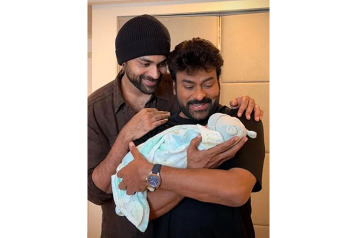 Chiranjeevi shares adorable picture with Varun Tej's son