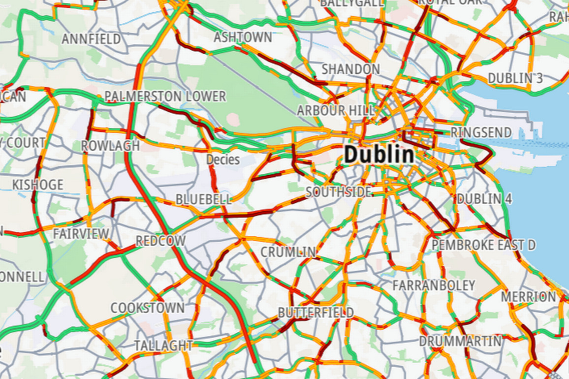 Dublin traffic LIVE- Long delays following collision in Lucan