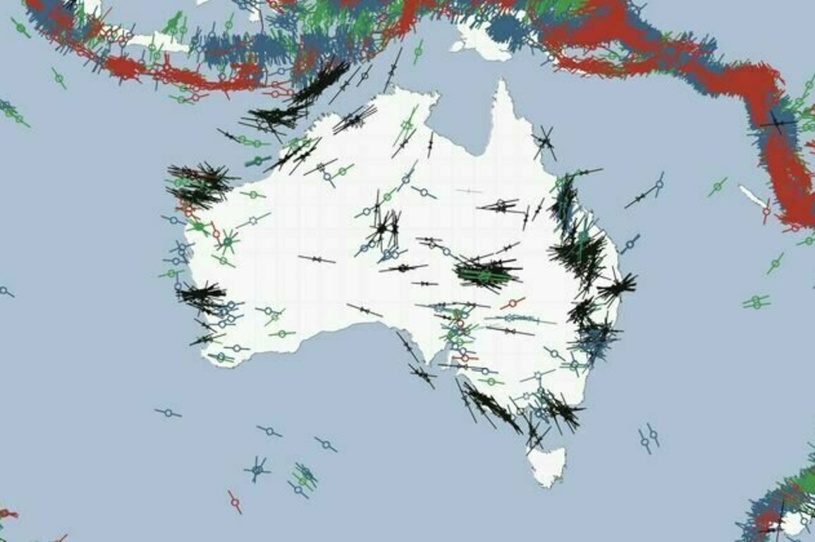 Why does Australia have earthquakes? The whole continent is under stress from distant forces