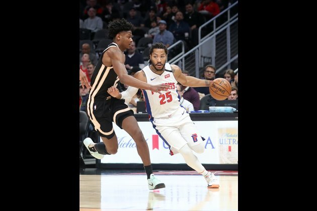 Rose leads hot-shooting Pistons past Hawks