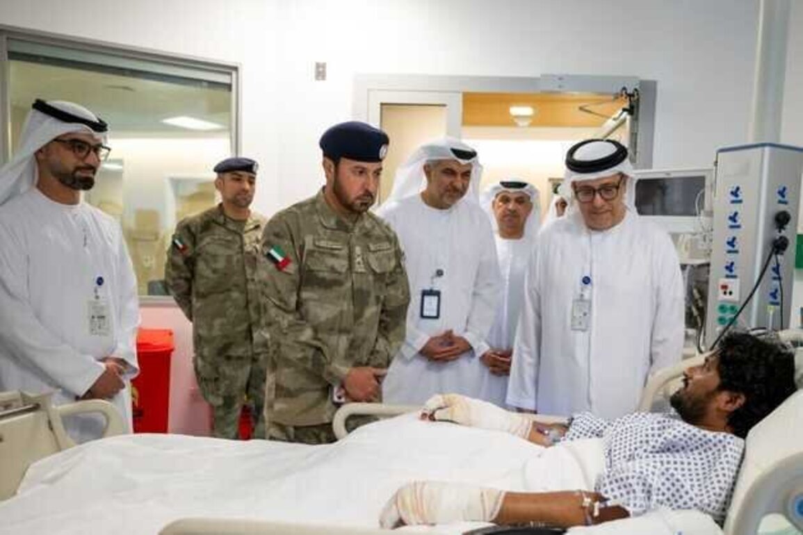 Head of Abu Dhabi Emergencies, Crises and Disasters Management team visits those affected by Iranian attacks